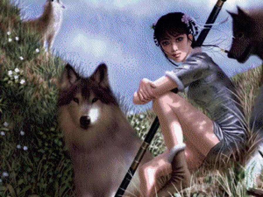 Девочки и волки - сказка, девочка, волки - предпросмотр