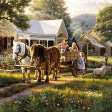 Схема вышивки «Деревенька 23.»