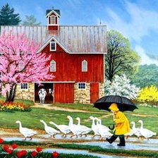 Схема вышивки «Деревенька 25.»