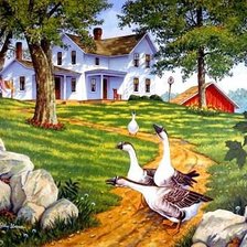 Схема вышивки «Деревенька 26.»