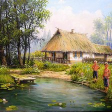 Схема вышивки «Деревенька 27.»