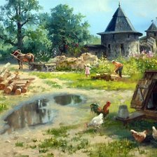 Схема вышивки «Деревенька 31.»