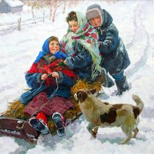 Схема вышивки «зима»