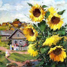 Схема вышивки «Деревенька 34.»