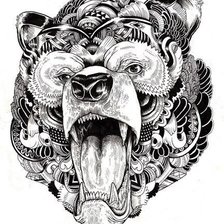 Схема вышивки «Медведь»