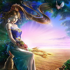 Схема вышивки «Девушка»