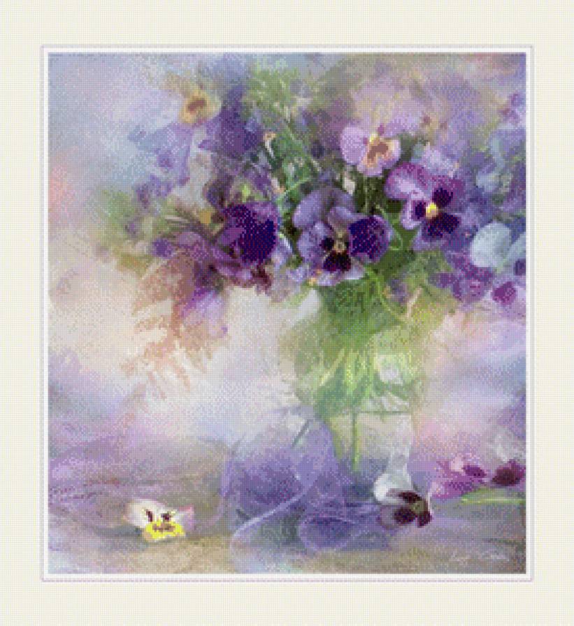 фиалки - цветы - предпросмотр