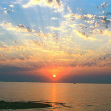 Схема вышивки «закат»