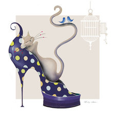 Схема вышивки «кошки Мерелин Робертсон»