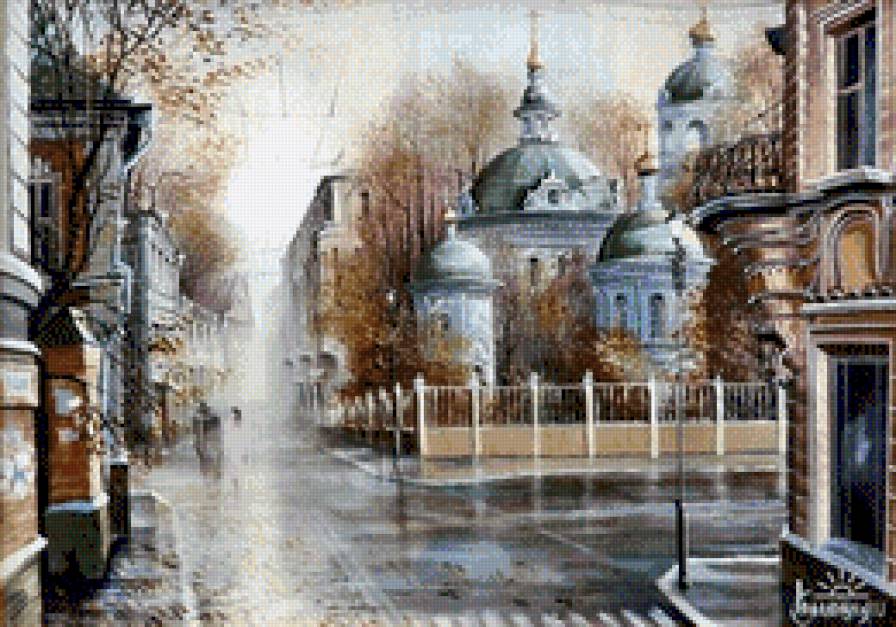 дождливая осень - город, дождь, осень - предпросмотр