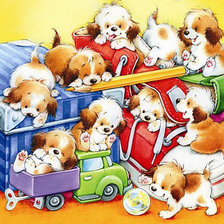 Схема вышивки «Веселая компания»