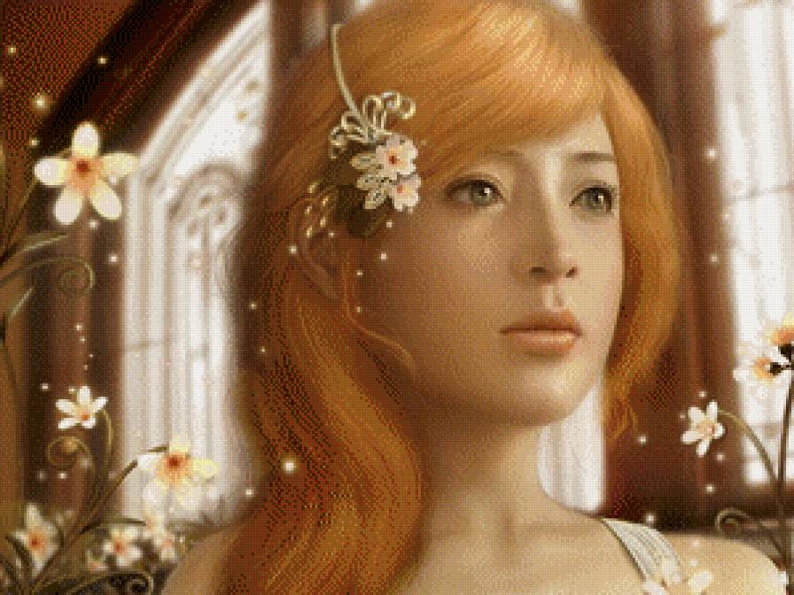 Девушка с рыжими волосами - женщина, взгляд, красота, девушка - предпросмотр