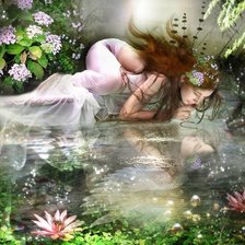 Схема вышивки «Отражение»