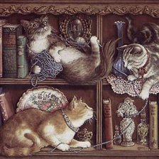 Схема вышивки «котики»