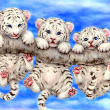 Схема вышивки «тигрята»