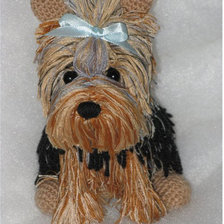 Схема вышивки «собачка болонка»