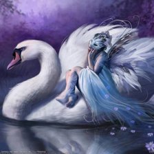 Схема вышивки «Лебедь»