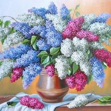 Схема вышивки «этот букет сирени)»