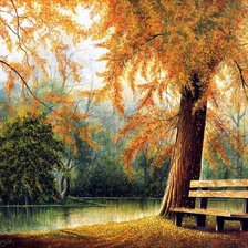 Схема вышивки «осень в парке»