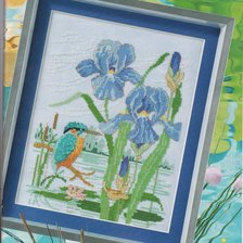 Схема вышивки «ирисы»