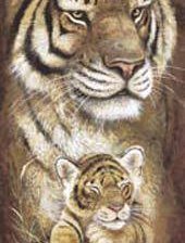 Схема вышивки «панно тигры»