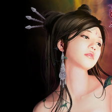 Схема вышивки «Прекрасная азиатка»