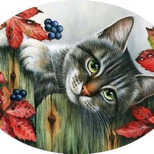 Схема вышивки «котенок»