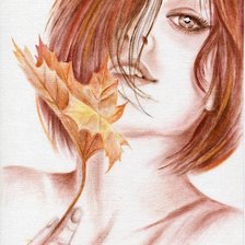 Схема вышивки «Подружка осень»