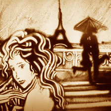 Схема вышивки «дождь в париже»