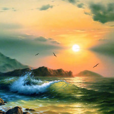 Схема вышивки «Морские пейзажи Сергея Стоева»