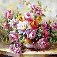 Схема вышивки «розы»