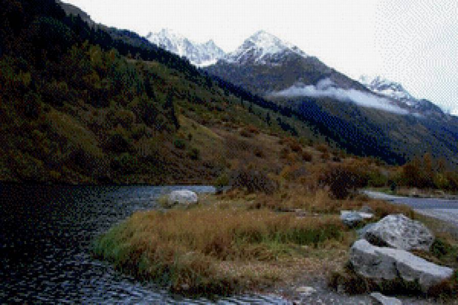 Горы Кавказа - пейзаж, горы, кавказ - предпросмотр