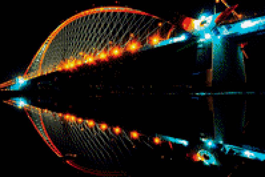 Бугринский мост - ночь, мост - предпросмотр