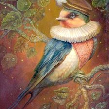 Схема вышивки «птичка»