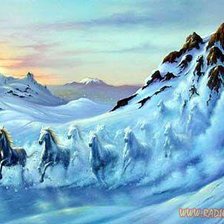 бегущие лошади