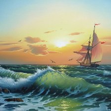 Схема вышивки «Морские пейзажи Сергея Стоева»