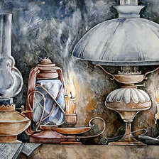 Схема вышивки «натюрморт из ламп»