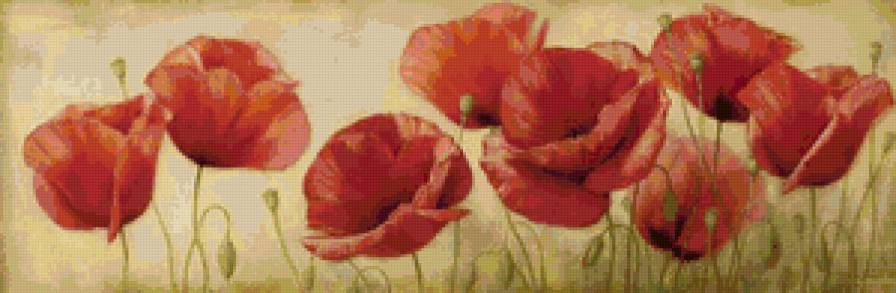 маковое панно - панно, маки, цветы - предпросмотр