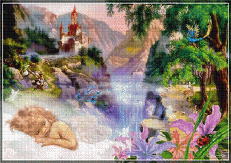 Сновидения - дети, фэнтези, сказка, ангел - предпросмотр