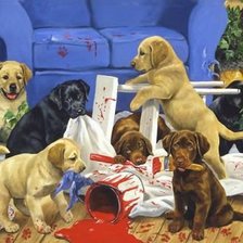 Схема вышивки «юные художники»