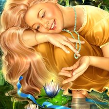 Схема вышивки «Девушка»