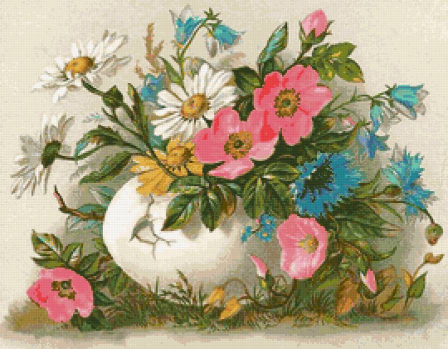 Jarrón con Flores - flores - предпросмотр