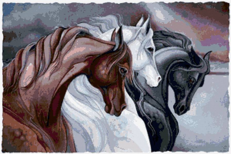 тройка лошадей - лошади - предпросмотр