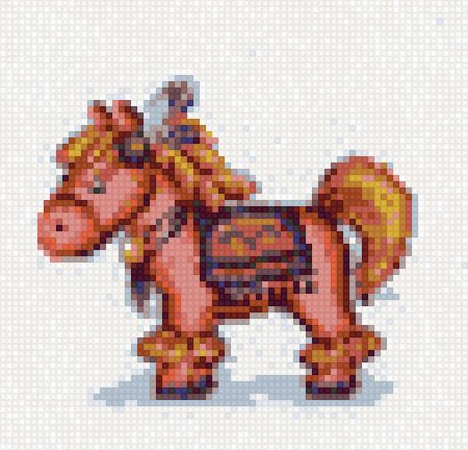 лошадка - вышивка крестом - предпросмотр