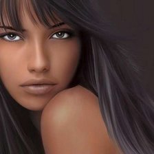 Схема вышивки «портрет незнакомки»