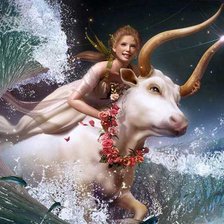 Схема вышивки «Европа на быке»