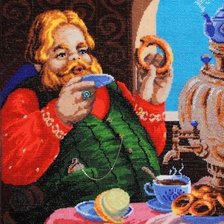 Схема вышивки «Купец с чаем»