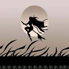 Схема вышивки «полет на метле»