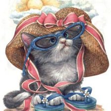 Схема вышивки «Котик»