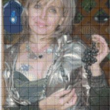 Схема вышивки «Дама с виноградом))»